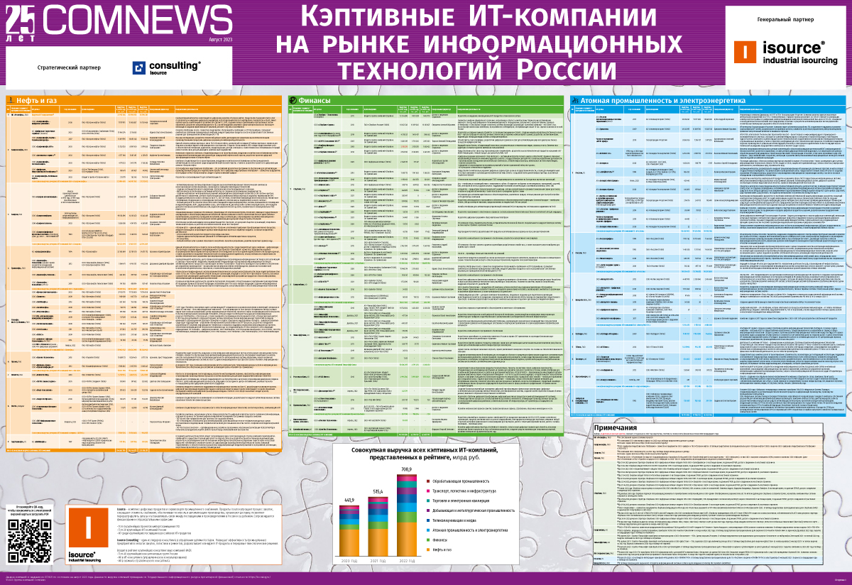 Кэптивные ИТ-компании на рынке информационных технологий России, 2023 |  ComNews